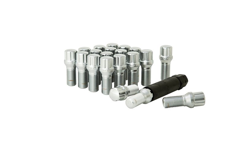 K5BS-14150X30GR 5-Lug 14 mm x 1.50 Spline Bolt Wheel Installation Kit, Chrome, 30 mm