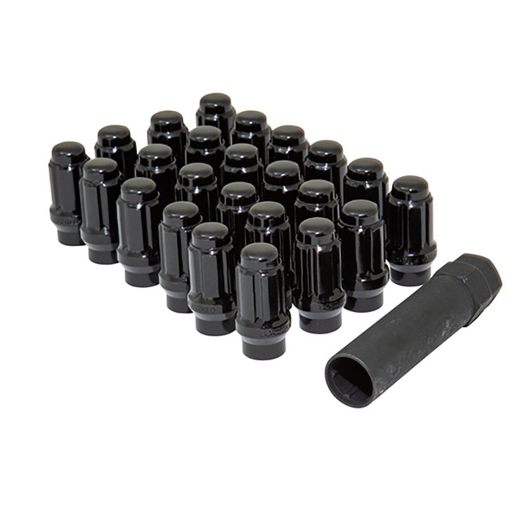 K6CESL-12150BGR 6-Lug 12 mm x 1.50 ET Spline Wheel Installation Kit, w/ Locks, Black