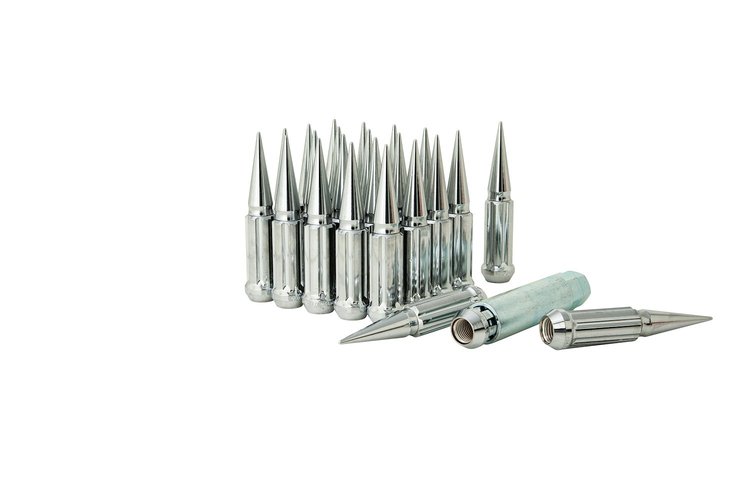 SPK6-14200 6-Lug 14 mm x 2.0 Spike-Lug Install Kit, Chrome