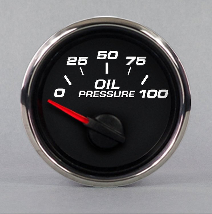 01126-91 Performance Series Oil Pressure Gauge, Black, 2-1/16 in.