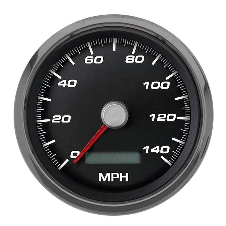 01140-01 Performance Series Programmable Speedometer, Black, 3-3/8 in., 140 Mph