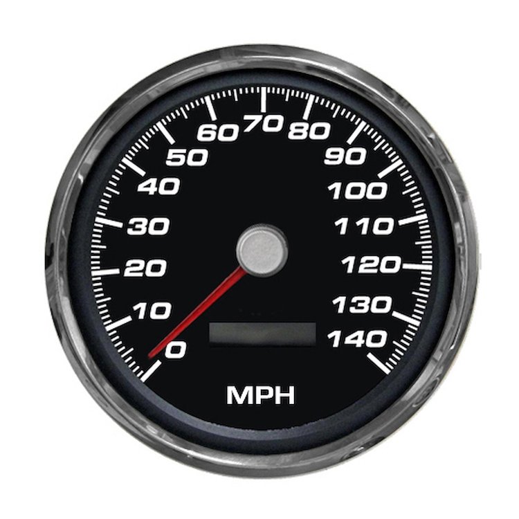 01150-01 Performance Series Programmable Speedometer, Black, 4-3/8 in., 140 Mph