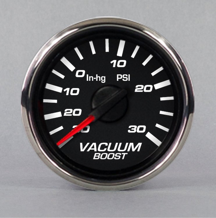 01194-91 Performance Series Vacuum/Boost Gauge, Black, 2-1/16 in.