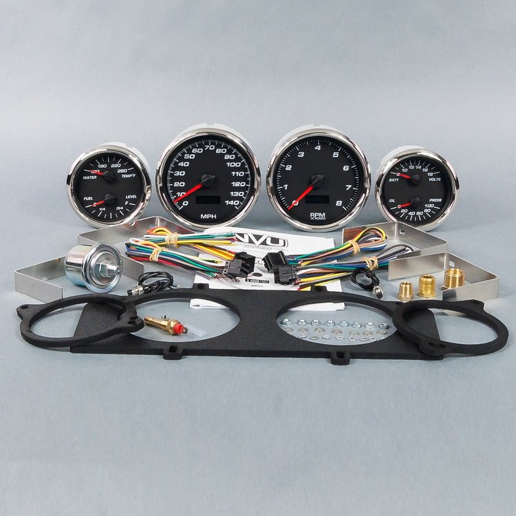 01408-01 Performance Series Direct-Fit Gauge Kit, Ford Mustang 69-70, Black