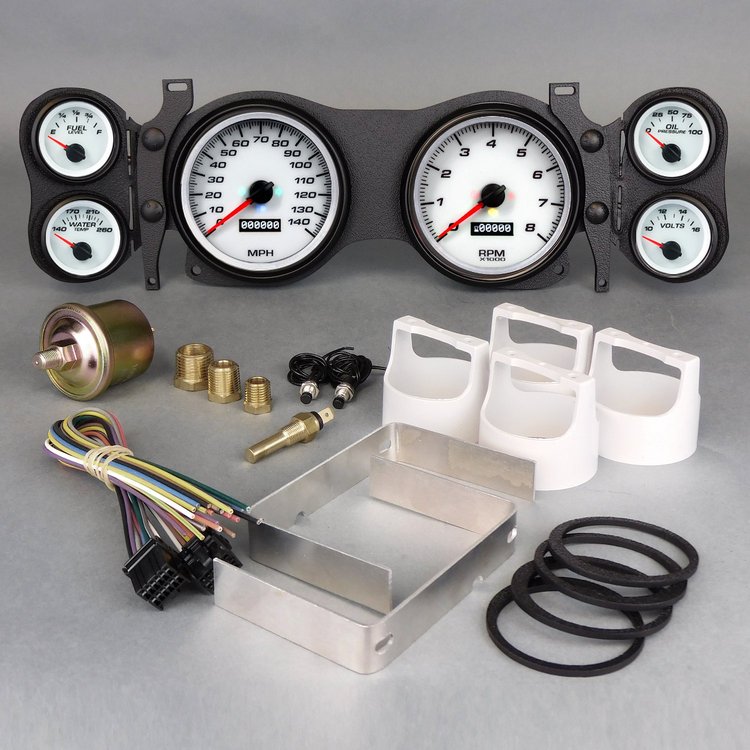 01670-03 Performance Series Direct-Fit Gauge Kit, Chevy Camaro 70-78, White