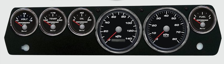 01677-01 Performance Series Direct-Fit Gauge Kit, Chrysler A-Body 67-70, Black