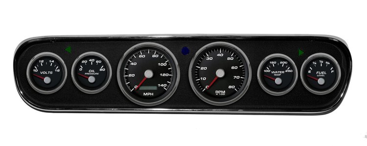 01706-01 Performance Series Direct-Fit Gauge Kit, Ford Mustang 64-66, Black