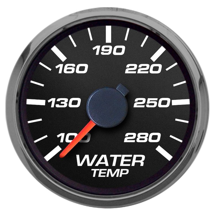 02127-01 Performance Ii Series Water Temperature Gauge, Black