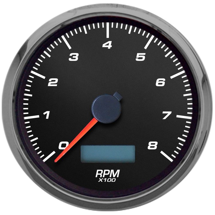 02141-01 Performance Ii Series Programmable Tachometer, Black, 3-3/8 in.