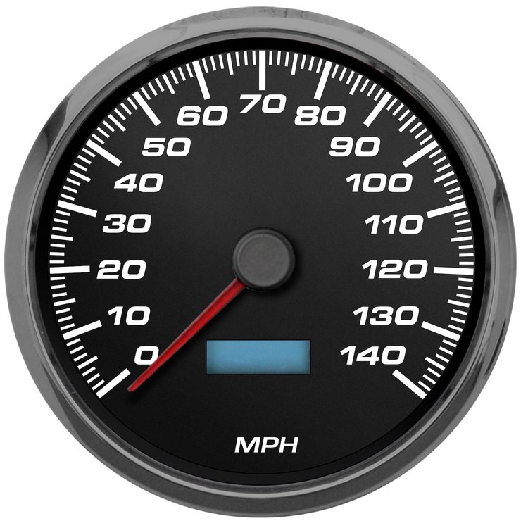 02150-01 Performance Ii Series Programmable Speedometer, Black, 4-3/8 in., 140 Mph