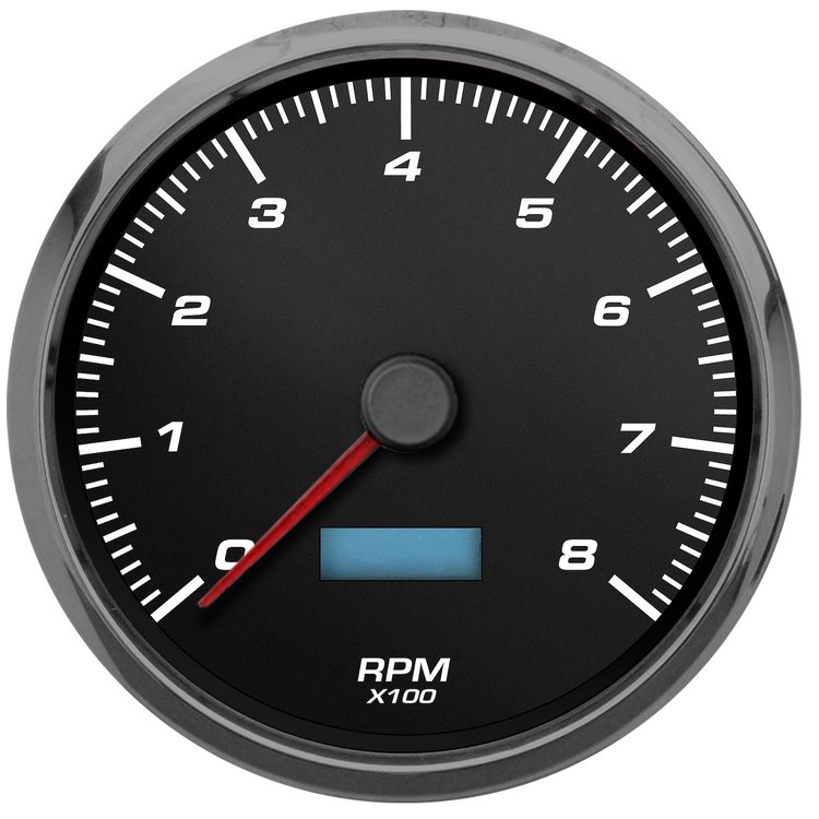 02151-01 Performance Ii Series Programmable Tachometer, Black, 4-3/8 in.
