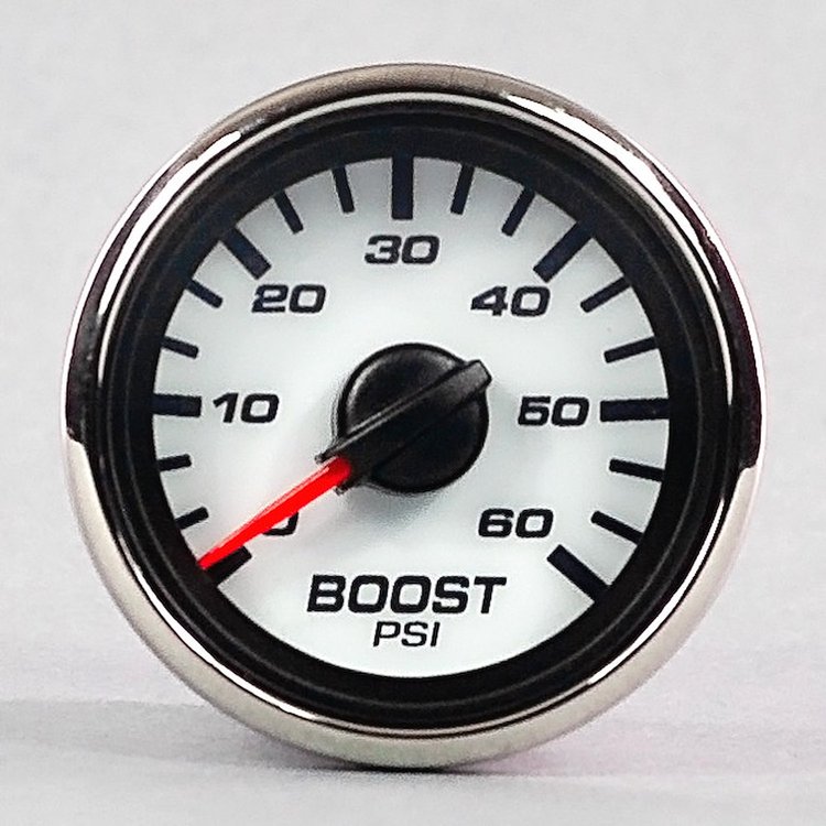 02187-03 Performance Ii Series Boost Gauge, White