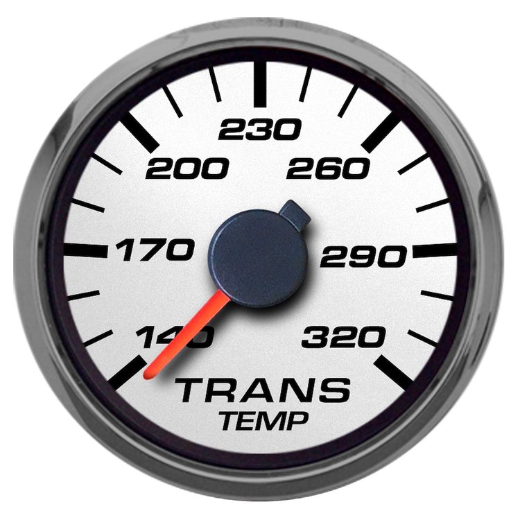 02195-03 Performance Ii Series Transmission Temperature Gauge, White, 2-1/16 in.