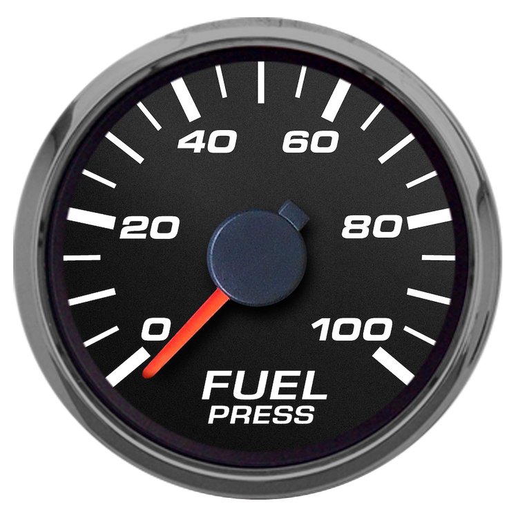 02197-01 Performance Ii Series Fuel Pressure Gauge, Black, 2-1/16 in.