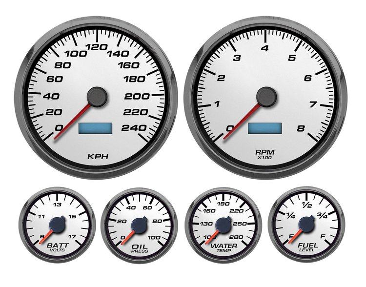 02659-03M Performance Ii Series 6-Gauge Kit, White, 4-3/8 in.