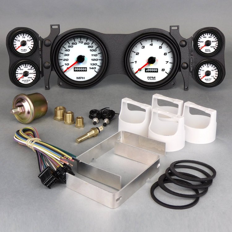 02670-03 Performance Ii Series Direct-Fit Gauge Kit, Chevy Camaro 70-78, White