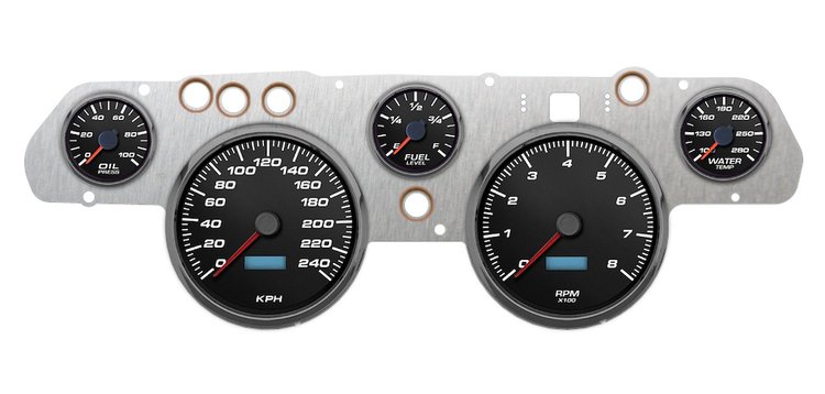 02705-01M Performance Ii Series Direct-Fit Gauge Kit, Ford Mustang 67-68, Black