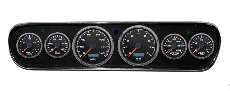 02706-01 Performance Ii Series Direct-Fit Gauge Kit, Ford Mustang 64-66, Black