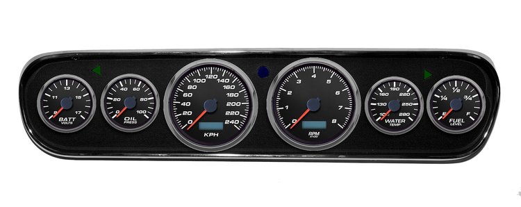 02706-01M Performance Ii Series Direct-Fit Gauge Kit, Ford Mustang 64-66, Black