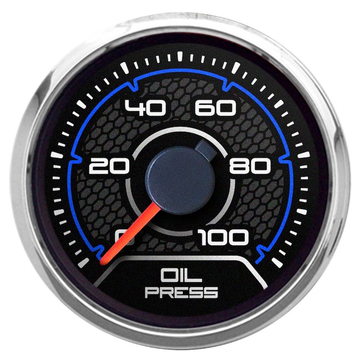 20126-05 CFR Redline Series Oil Pressure Gauge, Blue