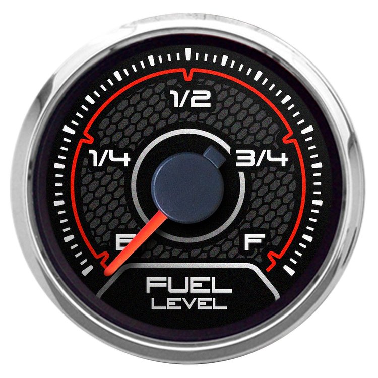 20128-01 CFR Redline Series Fuel Level Gauge, Black