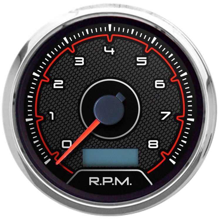 20141-01 CFR Redline Series Programmable Tachometer, Black, 3-3/8 in.