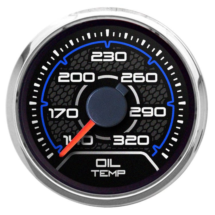 20193-05 CFR Redline Series Oil Temperature Gauge, Blue, 2-1/16 in.