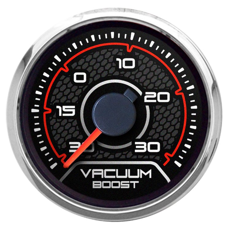 20194-01 CFR Redline Series Vacuum/Boost Gauge, Black, 2-1/16 in.