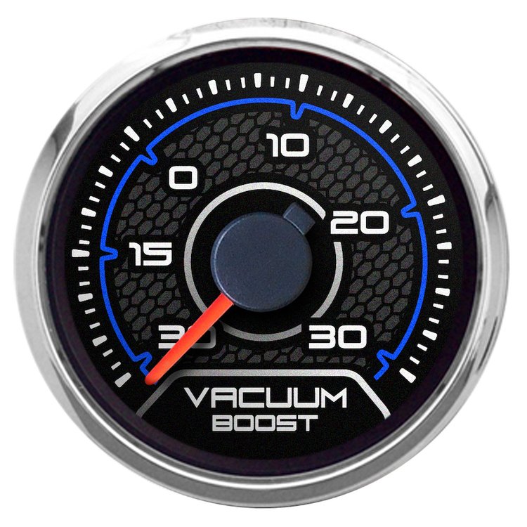 20194-05 CFR Redline Series Vacuum/Boost Gauge, Blue, 2-1/16 in.