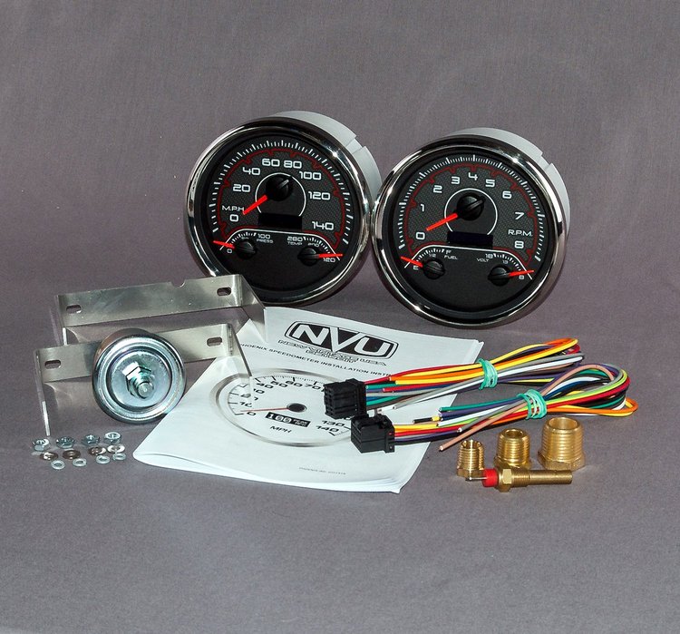 20257-01 CFR Redline Series 2-Gauge Kit, Black, 4-3/8 in.