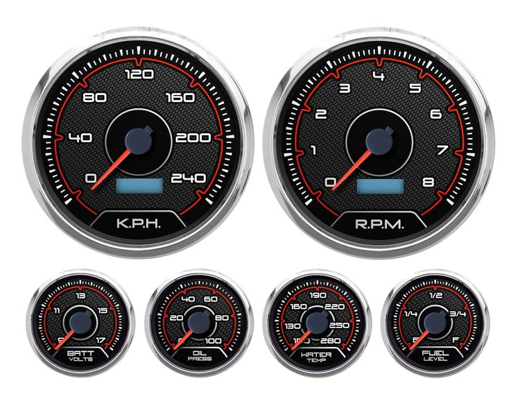 20659-01M CFR Redline Series 6-Gauge Kit, Black, 4-3/8 in.