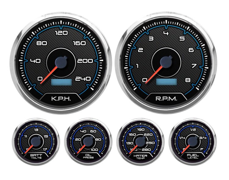 20659-05M CFR Redline Series 6-Gauge Kit, Blue, 4-3/8 in.