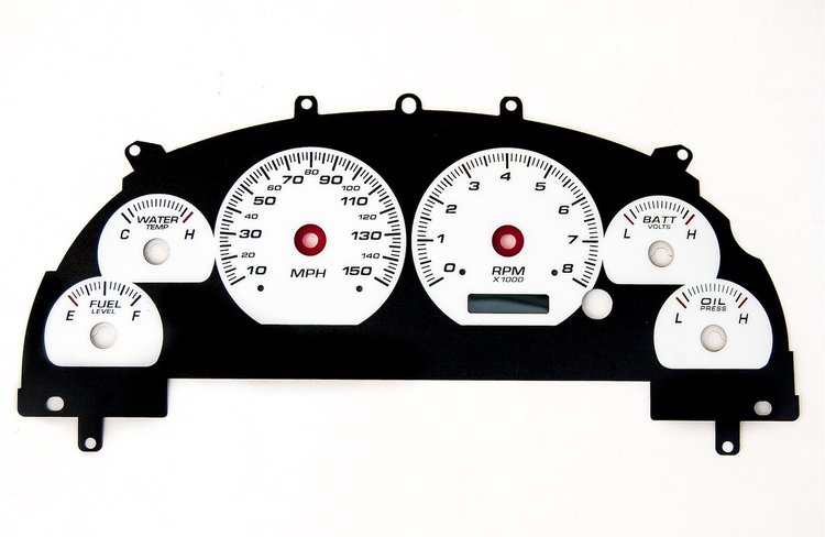 26101-03 Gauge Kit, Ford Mustang Overlay 99-04, White