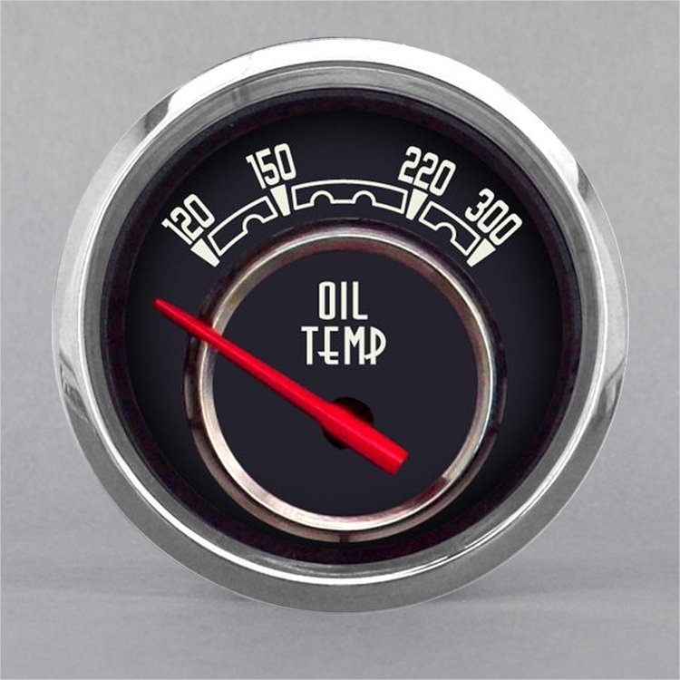 37193-91 Woodward Series Oil Temperature Gauge, Black, 2-1/16 in.