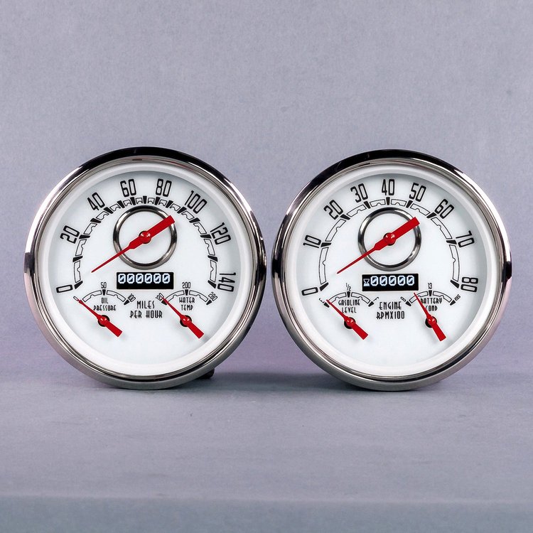 37257-03 Woodward Series 2-Gauge Kit, White, 4-3/8 in.