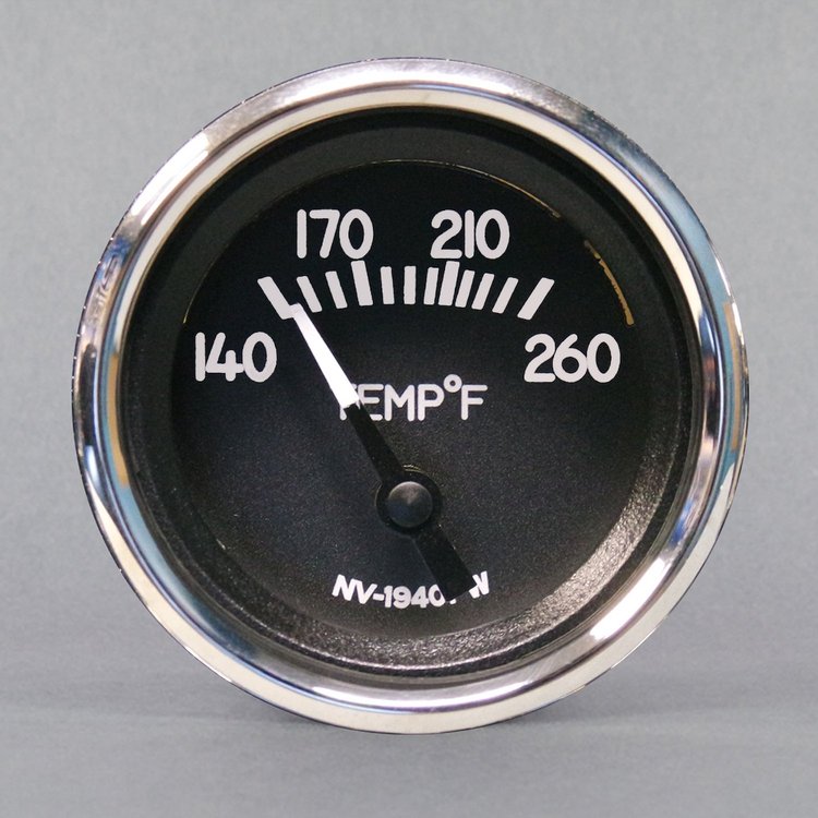 40127-91 1940 Series Water Temperature Gauge, Black, 2-1/16 in.