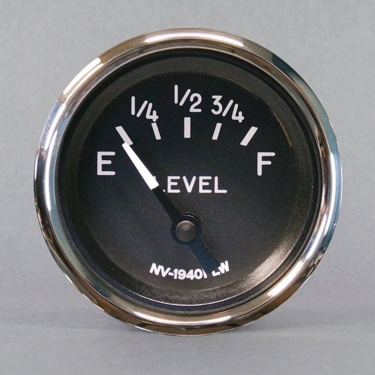 40128-91 1940 Series Fuel Level Gauge, Black, 2-1/16 in.