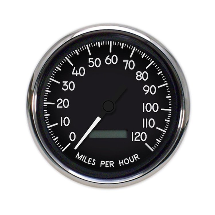 40150-01 1940 Series Programmable Speedometer, Black, 5 in.