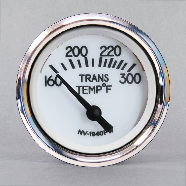 40195-93 1940 Series Transmission Temperature Gauge, White, 2-1/16 in.