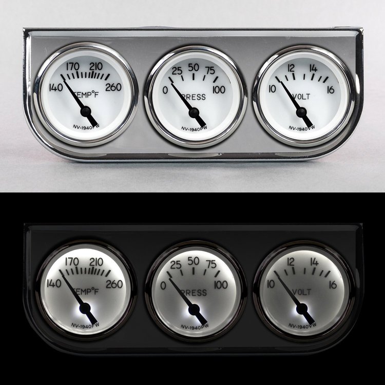 40330-03 1940 Series 3-Gauge Kit, White