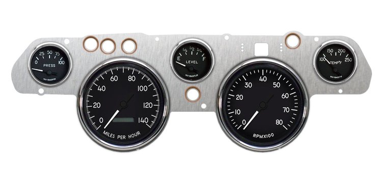 40705-01 1940 Series Direct-Fit Gauge Kit, Ford Mustang 67-68, Black