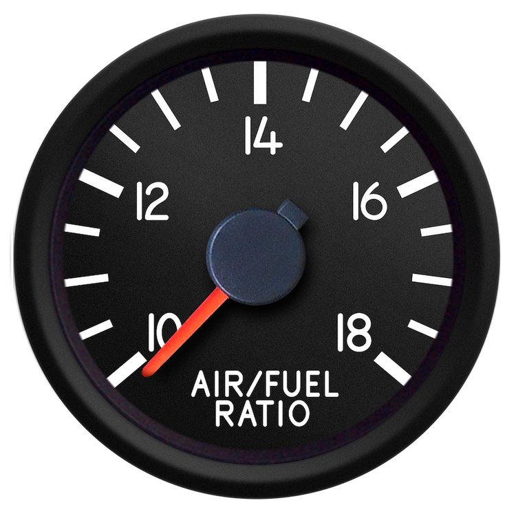 44191-01 Aviator Series Air/Fuel Ratio Gauge, Black, 2-1/16 in.
