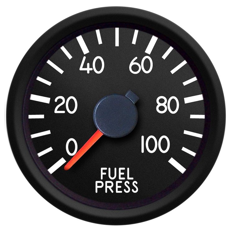 44197-01 Aviator Series Fuel Pressure Gauge, Black, 2-1/16 in.