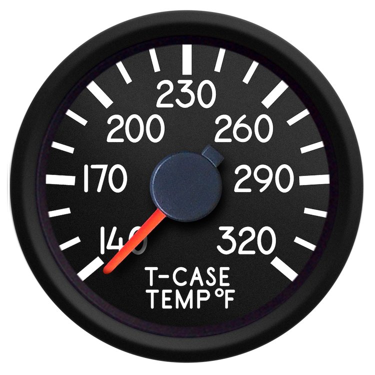 44198-01 Aviator Series Transfer Case Temp Gauge, Black, 2-1/16 in.