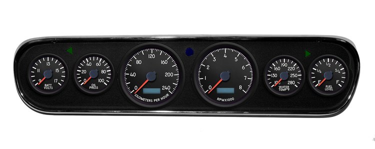 44706-01M Aviator Series Direct-Fit Gauge Kit, Ford Mustang 64-66, Black
