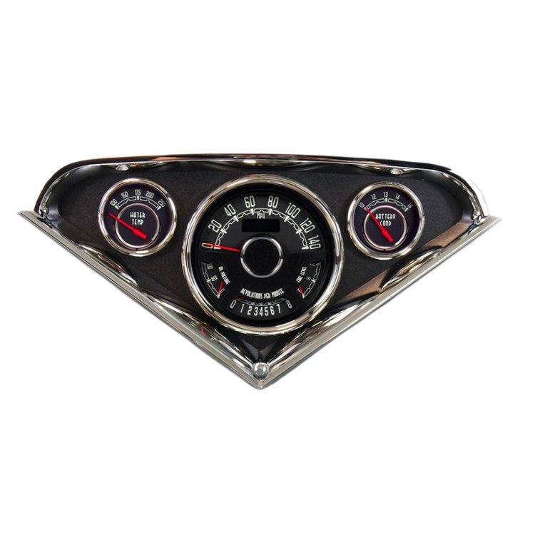 59371-01 Woodward Series Direct-Fit Gauge Kit, GM Truck, Black