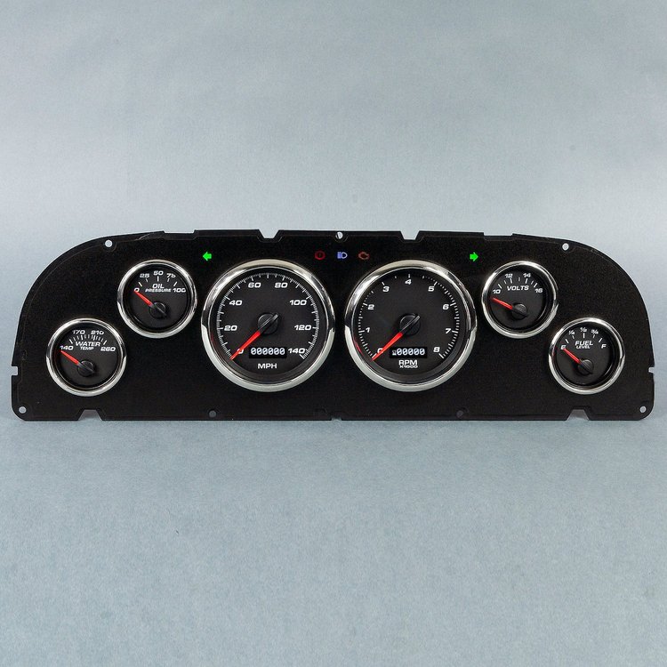 61011-01 Performance Series Direct-Fit Gauge Kit, Chevy Truck 60-63, Black