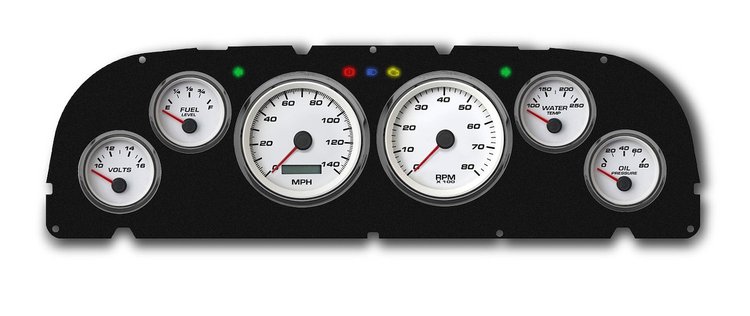 61011-03 Performance Series Direct-Fit Gauge Kit, Chevy Truck 60-63, White