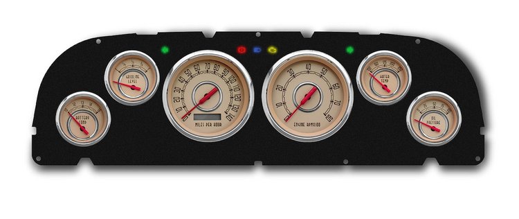 61371-02 Woodward Series Direct-Fit Gauge Kit, Chevy Truck 60-63, Beige