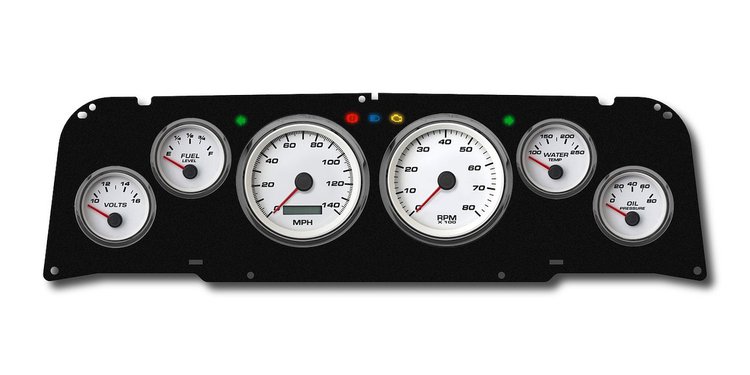 64011-03 Performance Series Direct-Fit Gauge Kit, Chevy Truck 64-66, White
